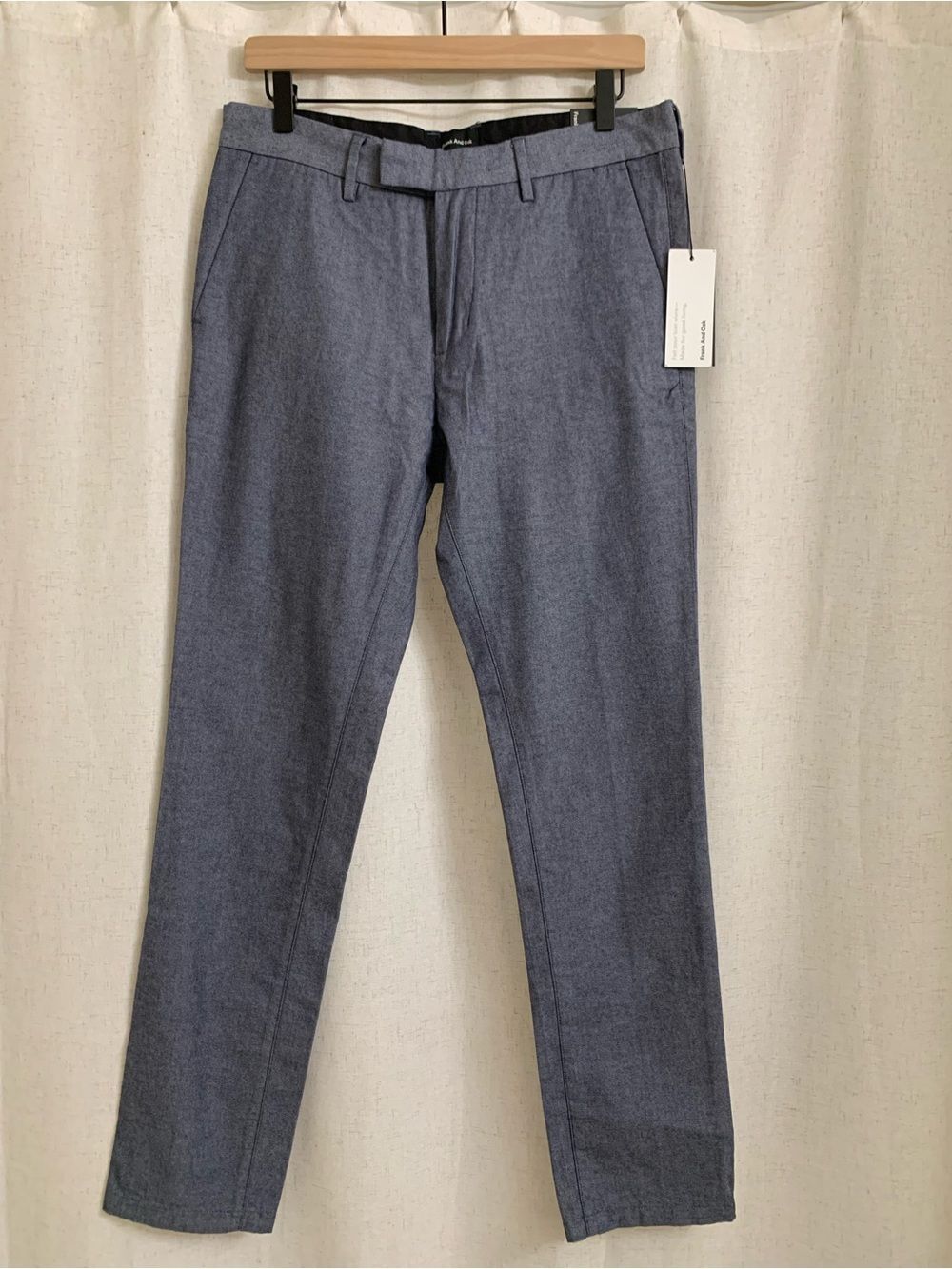 Frank & Oak Men's Slim Dress Pants in Heather Blue 31x32